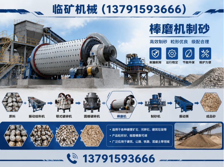 山东棒磨机制砂展示图